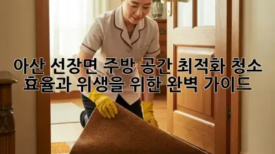 아산 선장면 주방 공간 최적화 청소: 효율과 위생을 위한 완벽 가이드