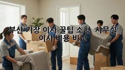 부산 기장 이사 꿀팁🍯: 소형 & 사무실 이사 비용 비교!